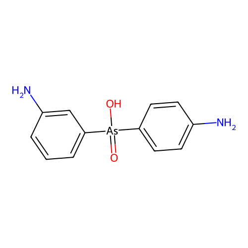 (3-Aminophenyl)(4-aminophenyl)arsinic acid structure