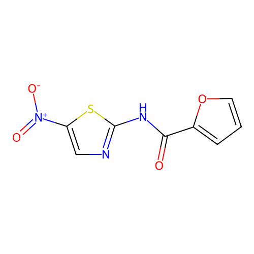 N-(5-nitro-1,3-thiazol-2-yl)furan-2-carboxamide structure