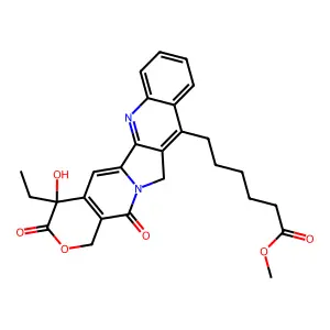 Camptothecin-11-hexanoic acid methyl ester structure