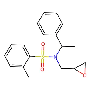 2-methyl-N-(oxiran-2-ylmethyl)-N-(1-phenylethyl)benzenesulfonamide structure