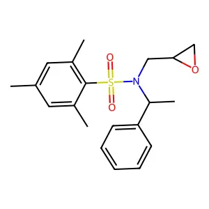 2,4,6-Trimethyl-N-(oxiran-2-ylmethyl)-N-(1-phenylethyl)benzenesulfonamide structure