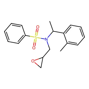 Benzenesulfonamide, N-(1-(2-methylphenyl)ethyl)-N-(2-oxiranylmethyl)- structure