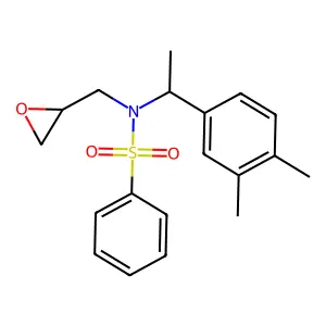 Benzenesulfonamide, N-(1-(3,4-dimethylphenyl)ethyl)-N-(2-oxiranylmethyl)- structure