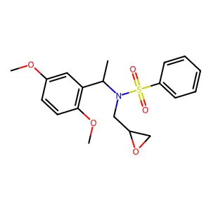 Benzenesulfonamide, N-(1-(2,5-dimethoxyphenyl)ethyl)-N-(2-oxiranylmethyl)- structure