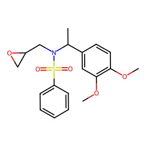 Benzenesulfonamide, N-(1-(3,4-dimethoxyphenyl)ethyl)-N-(2-oxiranylmethyl)- structure