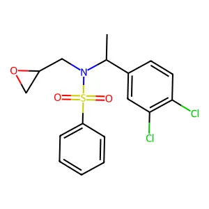 Benzenesulfonamide, N-(1-(3,4-dichlorophenyl)ethyl)-N-(2-oxiranylmethyl)- structure