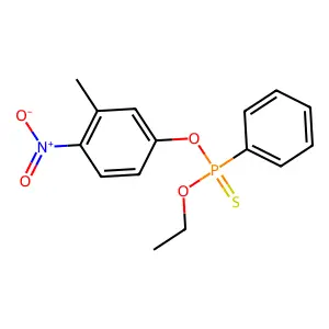 O-Ethyl O-(3-methyl-4-nitrophenyl) phenylphosphonothioate structure