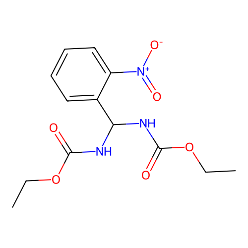 ethyl N-[(ethoxycarbonylamino)-(2-nitrophenyl)methyl]carbamate structure