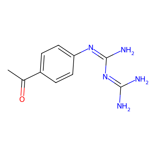 Imidodicarbonimidicdiamide, N-(4-acetylphenyl)- structure