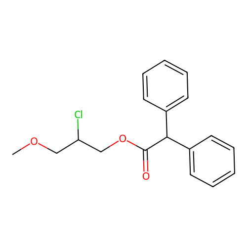 2-Chloro-3-methoxypropyl diphenylacetate structure