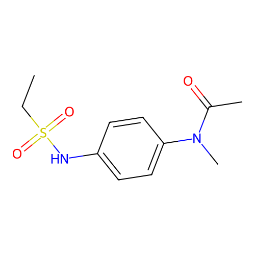 N-[4-(ethylsulfonylamino)phenyl]-N-methylacetamide structure
