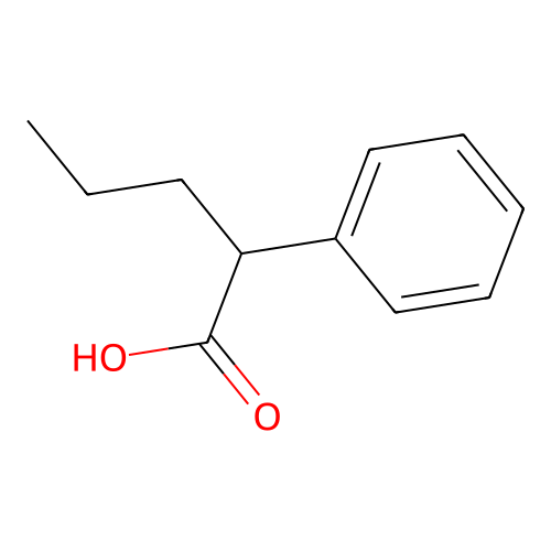 2-Phenylpentanoic acid structure