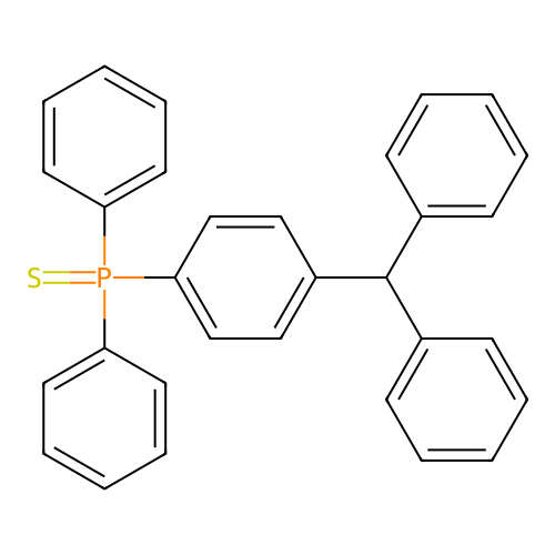 Phosphine sulfide, [4-(diphenylmethyl)phenyl]diphenyl- structure
