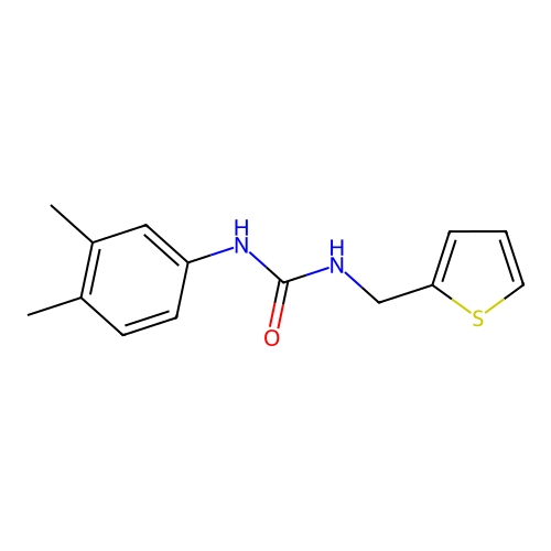 1-(3,4-Dimethylphenyl)-3-(thiophen-2-ylmethyl)urea structure