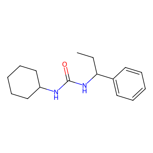 1-Cyclohexyl-3-(1-phenylpropyl)urea structure