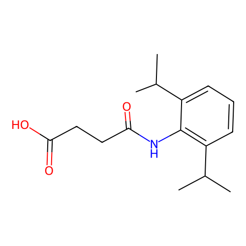 3-{N-[2,6-bis(methylethyl)phenyl]carbamoyl}propanoic acid structure