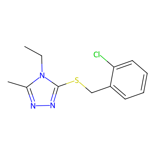 3-[(2-Chlorophenyl)methylsulfanyl]-4-ethyl-5-methyl-1,2,4-triazole structure