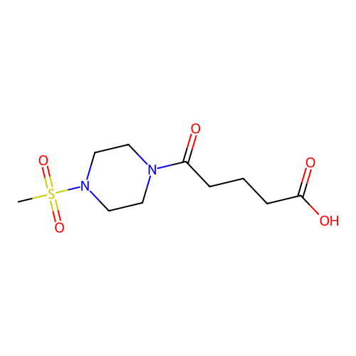 5-[4-(Methylsulfonyl)piperazinyl]-5-oxopentanoic acid structure