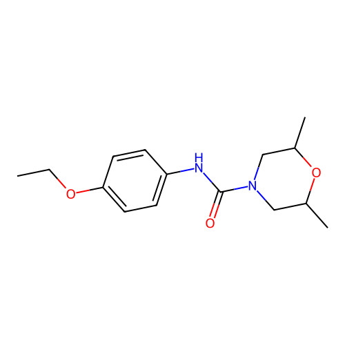 N-(4-ethoxyphenyl)-2,6-dimethylmorpholine-4-carboxamide structure