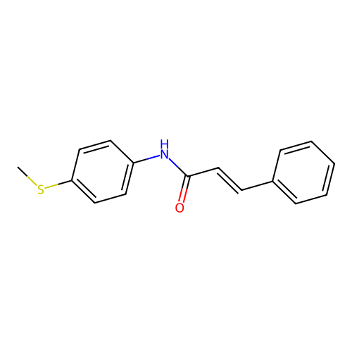 N-(4-(methylthio)phenyl)cinnamamide structure