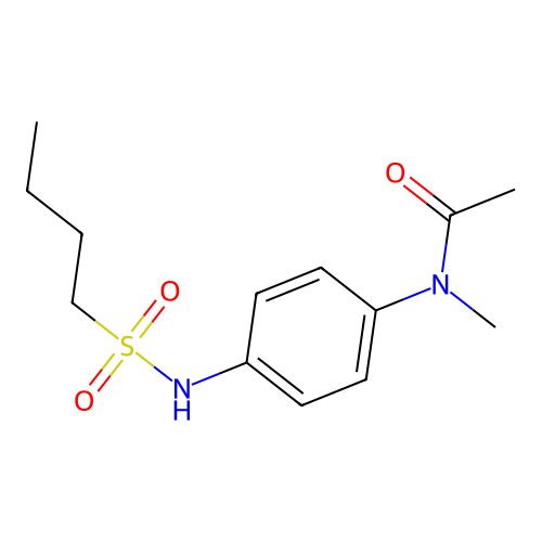 N-[4-(butylsulfonylamino)phenyl]-N-methylacetamide structure