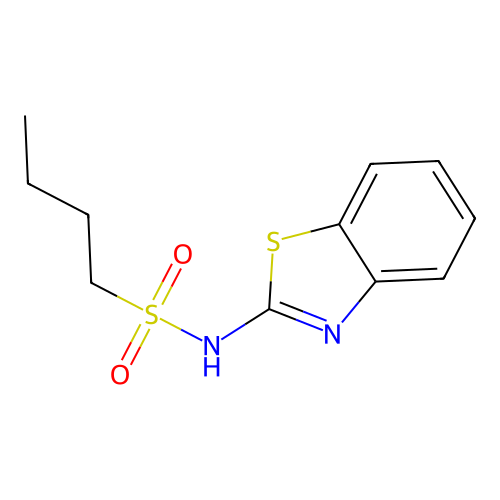 N-(1,3-benzothiazol-2-yl)butane-1-sulfonamide structure