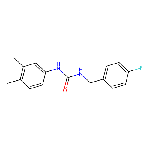 1-(3,4-Dimethylphenyl)-3-[(4-fluorophenyl)methyl]urea structure
