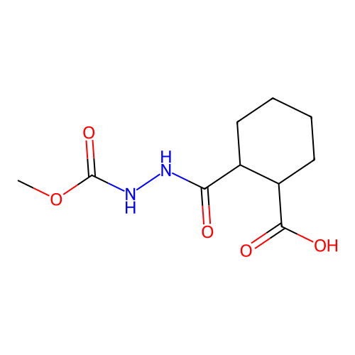 2-[(methoxycarbonylamino)carbamoyl]cyclohexane-1-carboxylic Acid structure