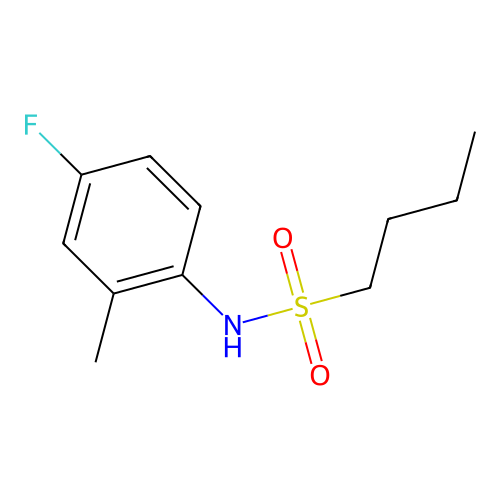 N-(4-fluoro-2-methylphenyl)butane-1-sulfonamide structure