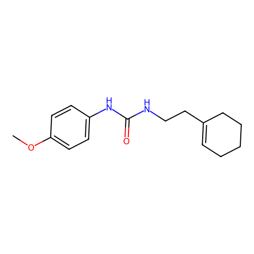 1-[2-(Cyclohexen-1-yl)ethyl]-3-(4-methoxyphenyl)urea structure