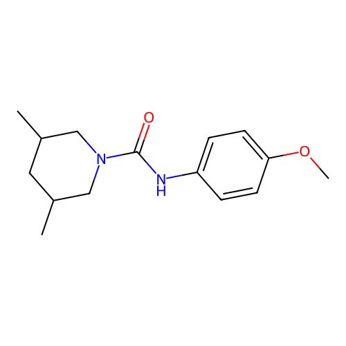 N-(4-methoxyphenyl)-3,5-dimethylpiperidine-1-carboxamide structure