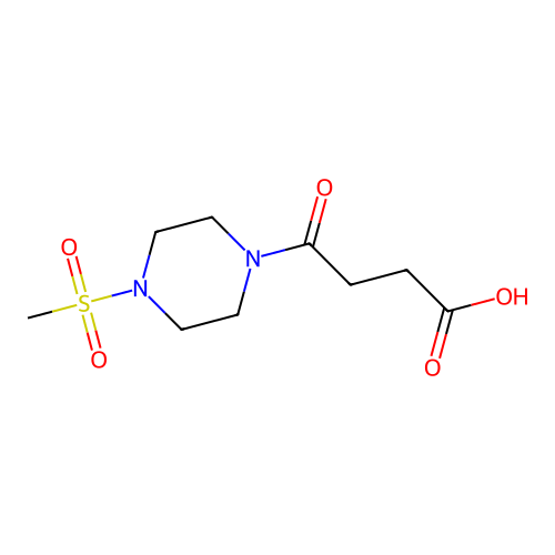 4-[4-(Methylsulfonyl)piperazin-1-yl]-4-oxobutanoic acid structure