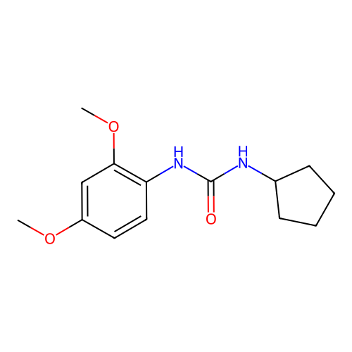 1-Cyclopentyl-3-(2,4-dimethoxyphenyl)urea structure