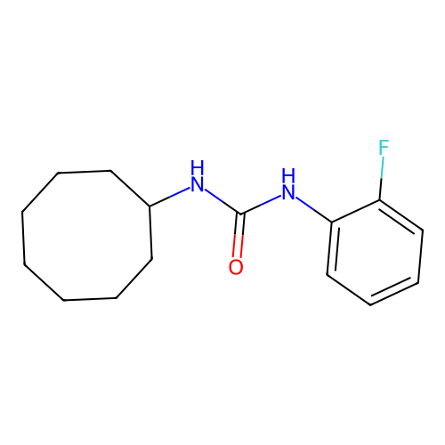 1-Cyclooctyl-3-(2-fluorophenyl)urea structure
