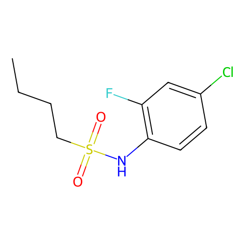 N-(4-chloro-2-fluorophenyl)butane-1-sulfonamide structure