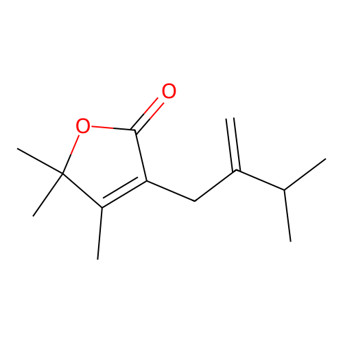 2(5H)-Furanone, 4,5,5-trimethyl-3-(3-methyl-2-methylenebutyl)- structure