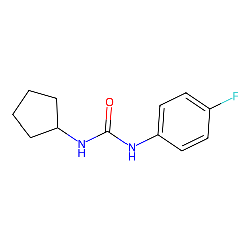 1-Cyclopentyl-3-(4-fluorophenyl)urea structure
