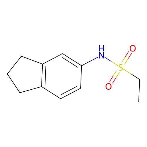 N-(2,3-dihydro-1H-inden-5-yl)ethanesulfonamide structure