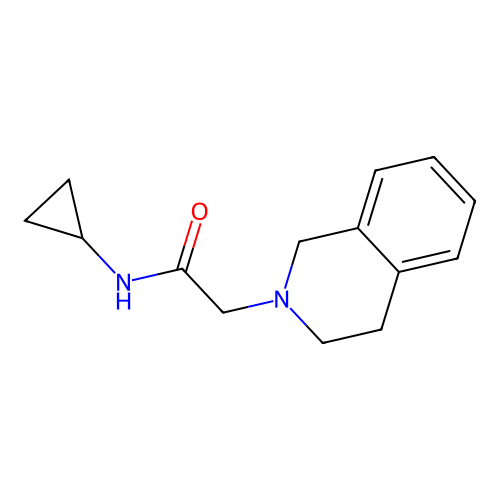 N-cyclopropyl-2-(3,4-dihydroisoquinolin-2(1H)-yl)acetamide structure