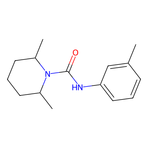 2,6-dimethyl-N-(3-methylphenyl)piperidine-1-carboxamide structure