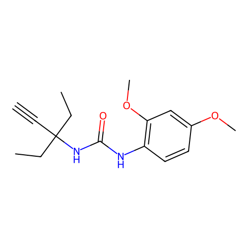 1-(2,4-Dimethoxyphenyl)-3-(3-ethylpent-1-yn-3-yl)urea structure