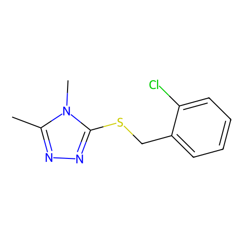 3-[(2-Chlorophenyl)methylsulfanyl]-4,5-dimethyl-1,2,4-triazole structure