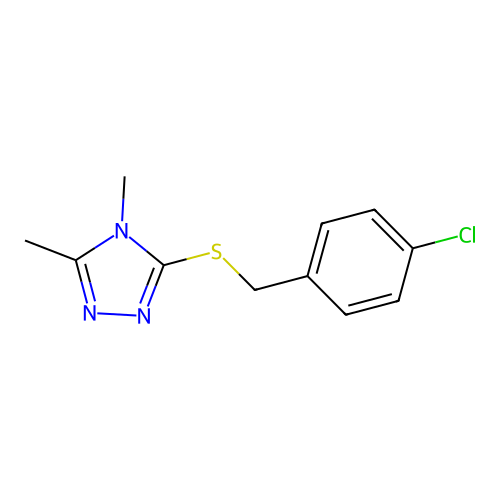 3-[(4-Chlorophenyl)methylsulfanyl]-4,5-dimethyl-1,2,4-triazole structure