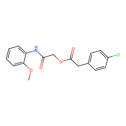 [2-(2-Methoxyanilino)-2-oxoethyl] 2-(4-chlorophenyl)acetate structure