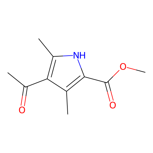 1H-Pyrrole-2-carboxylic acid, 4-acetyl-3,5-dimethyl-, methyl ester structure