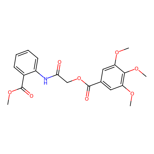 [2-(2-Methoxycarbonylanilino)-2-oxoethyl] 3,4,5-trimethoxybenzoate structure