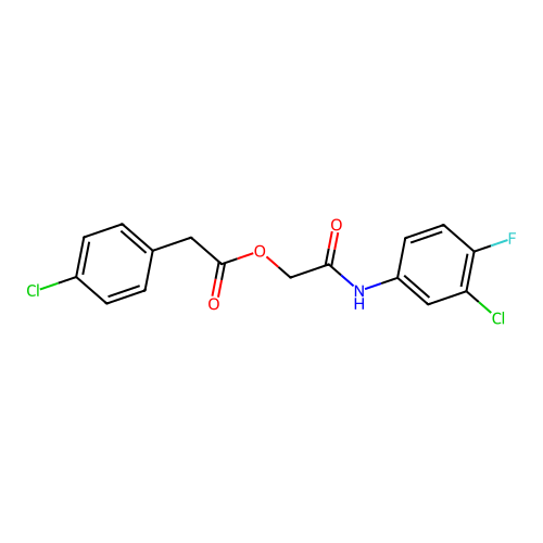 [2-(3-Chloro-4-fluoroanilino)-2-oxoethyl] 2-(4-chlorophenyl)acetate structure