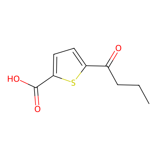 2-Thiophenecarboxylic acid, 5-(1-oxobutyl)- structure