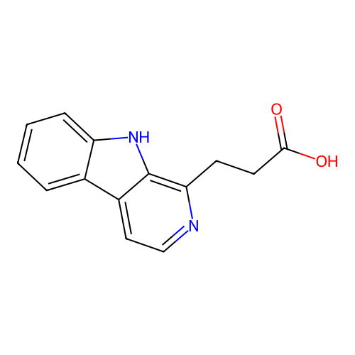 3-(9H-pyrido(3,4-b)indol-1-yl)propanoic acid structure