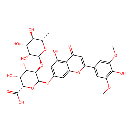 Tricin 7-(2''-rhamnosyl)-alpha-galacturonide structure